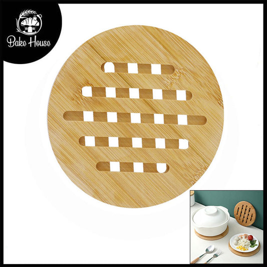 Round Bamboo Heat Resistant Table Hot Pot Pad