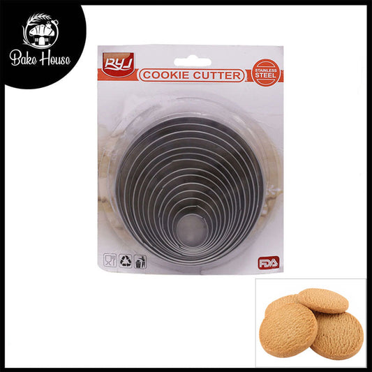 Round Biscuit Cutter Stainless Steel 14Pcs Set