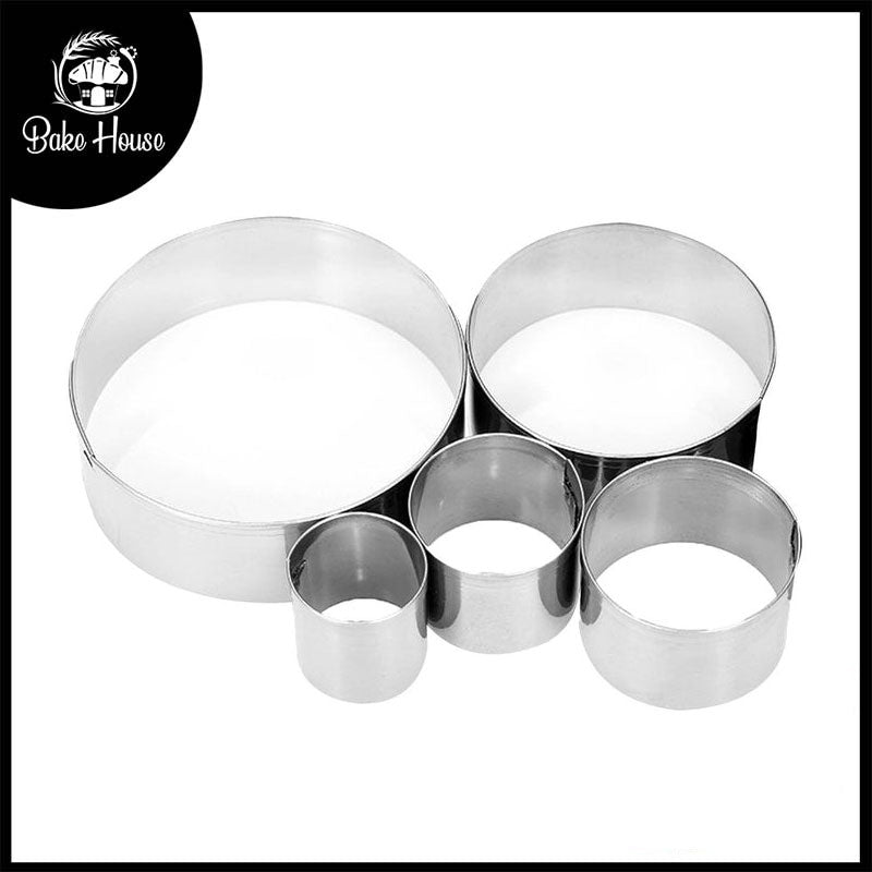 Round Cake Ring 5 Pcs Set Stainless steel Small