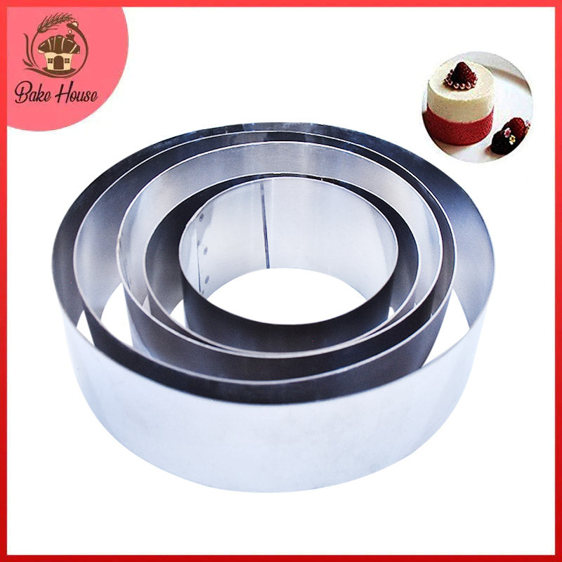 Round Cake Ring 5 Pcs Set Stainless steel Large