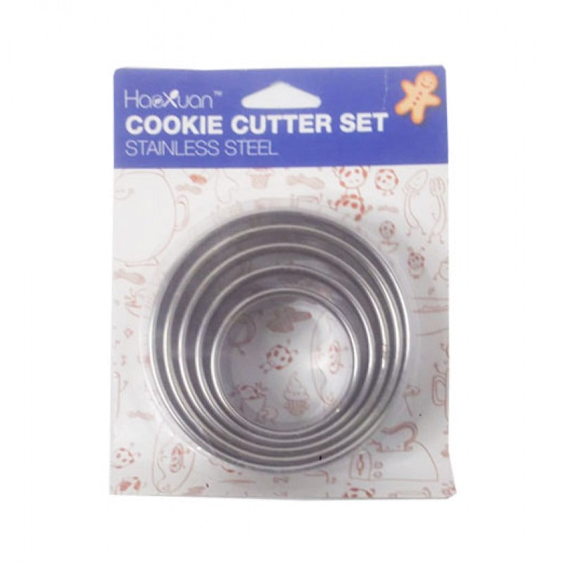 Round Cookie Cutter Stainless Steel 5Pcs Set