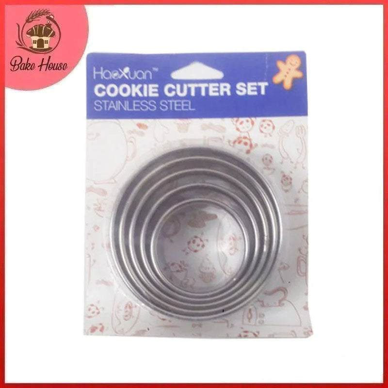 Round Cookie Cutter Stainless Steel 5Pcs Set