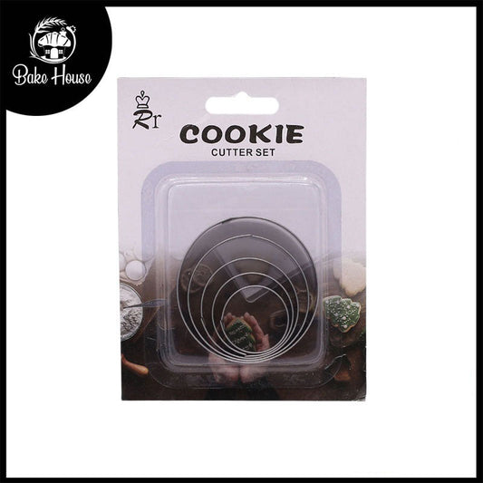 Round Cookie & Fondant Cutter Stainless Steel 5Pcs Set