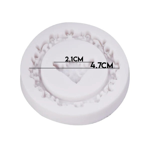 Round Frame with Corner Silicone Fondant Mold