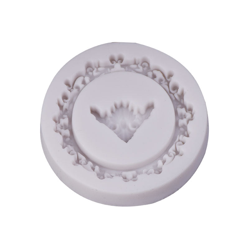 Round Frame with Corner Silicone Fondant Mold