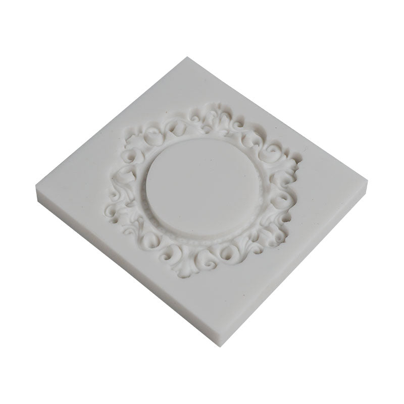 Round Mirror Frame Shape Silicone Fondant Mold