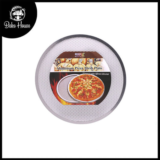 Round Pizza Mesh Plate Aluminium 8 Inch