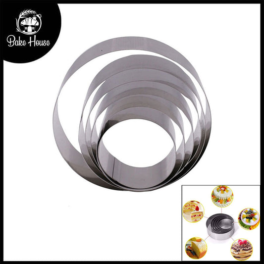 Round Shape Cake Baking Tool Stainless Steel 6Pcs Set