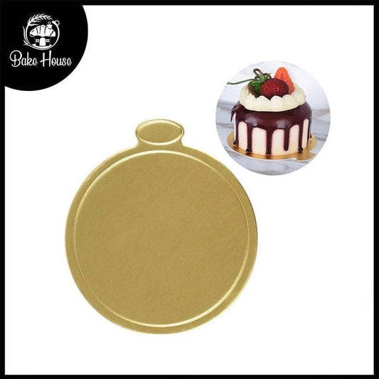 Round Shape Pastry Placer Board Golden 10Pcs Pack