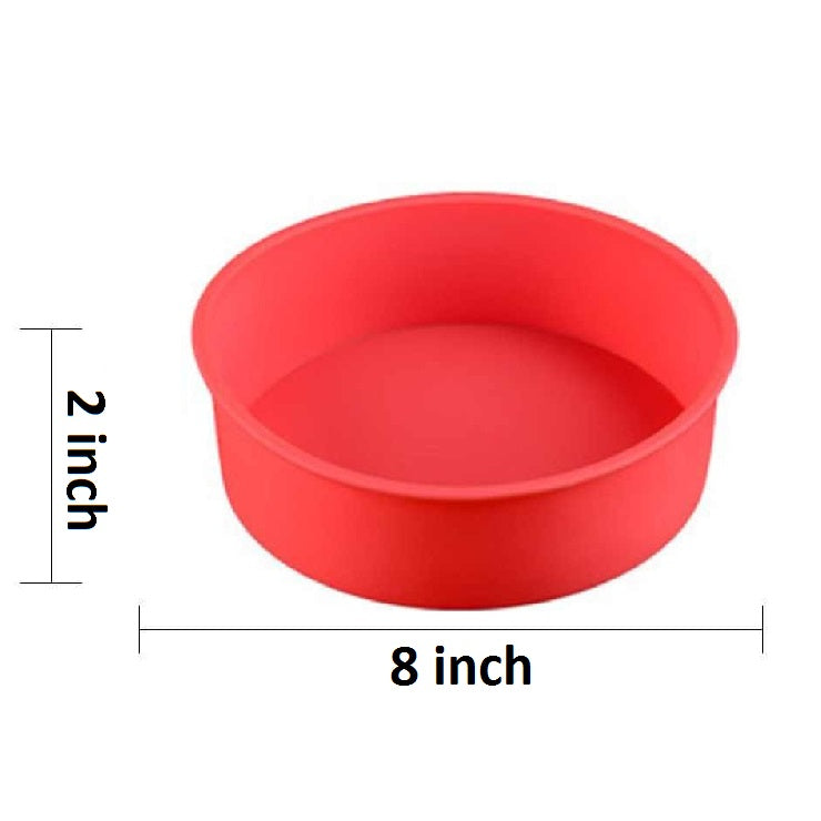 Round Shape Silicone Cake Baking Mold 8 X 8 Inch