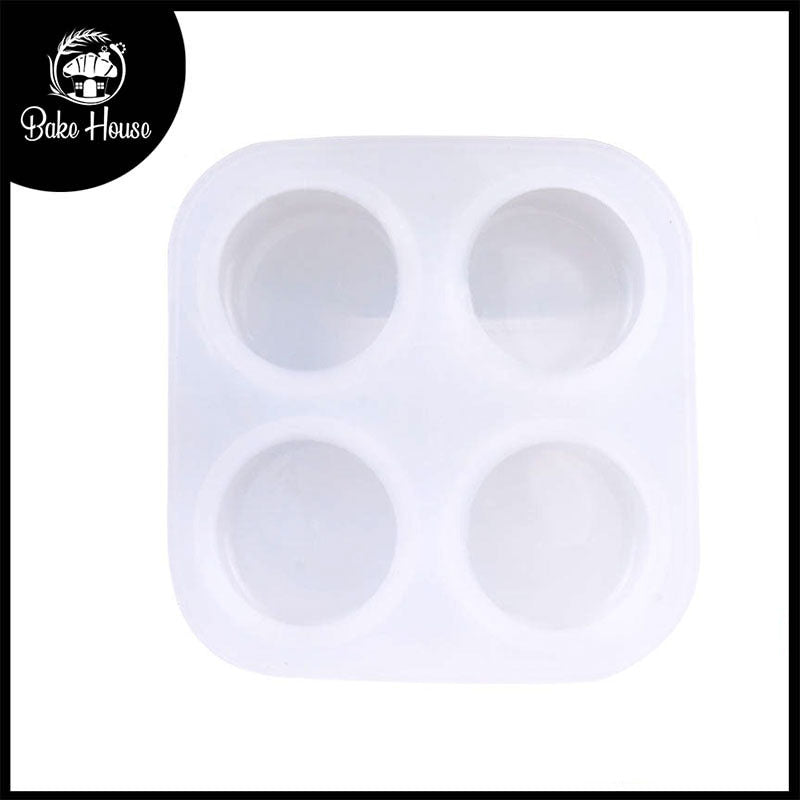 Round Shape Soap & Mousse Silicone Mold 4 Cavity