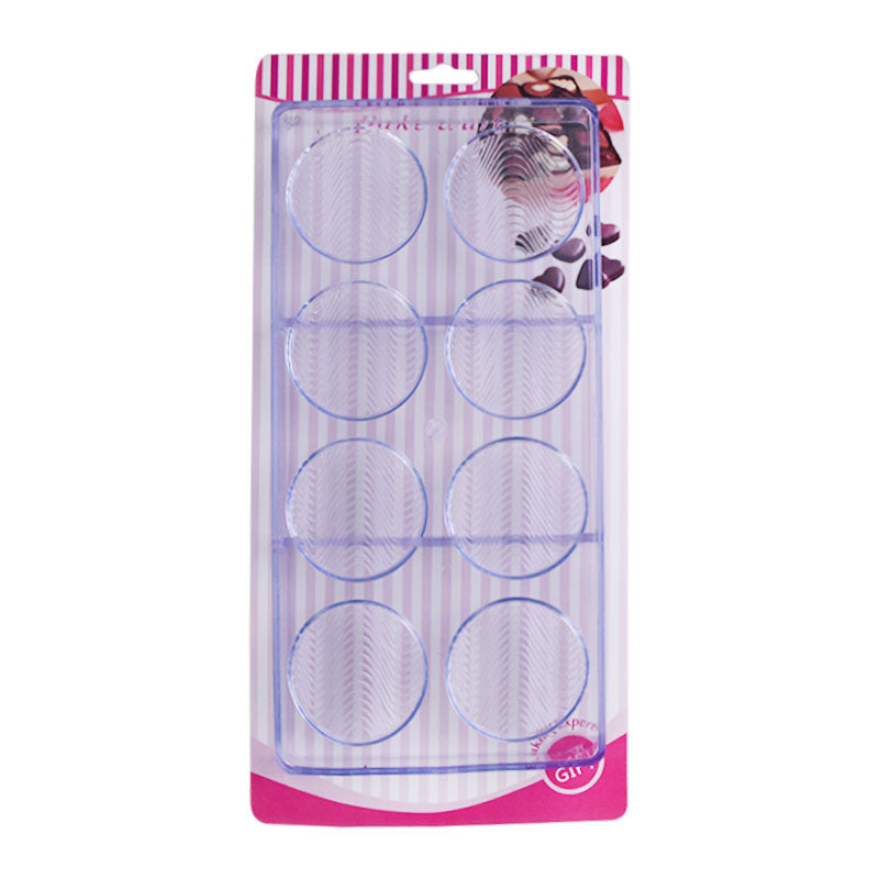 Round Shape Waves Design Acrylic Chocolate Mold 8 Cavity
