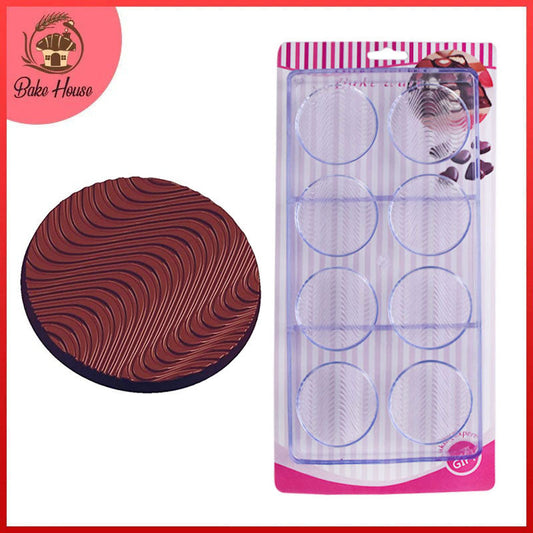 Round Shape Waves Design Acrylic Chocolate Mold 8 Cavity