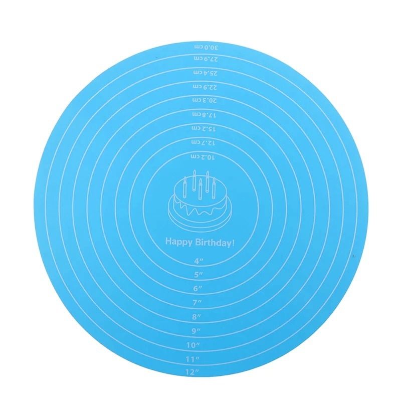 Round Silicone Measuring Fondant Mat