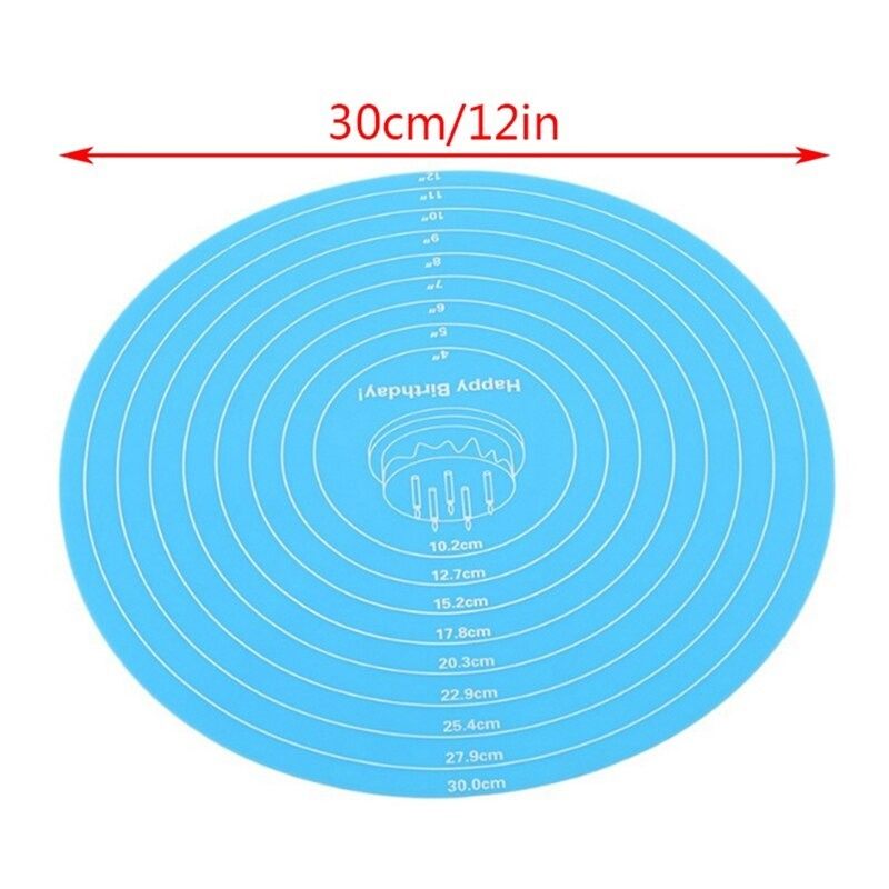 Round Silicone Measuring Fondant Mat