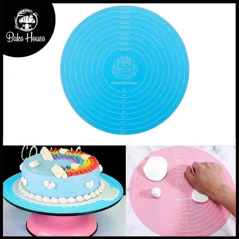 Round Silicone Measuring Fondant Mat