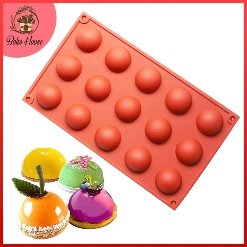 Round Silicone Sphere Ball Mold 15 Cavity – Bake House - The Baking ...