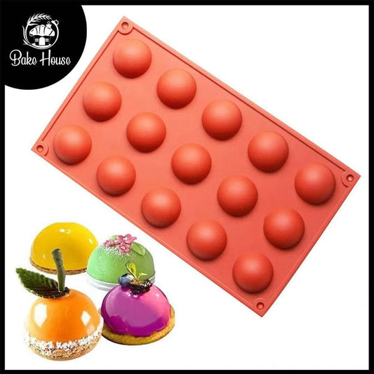 Round Silicone Sphere Ball Mold 15 Cavity