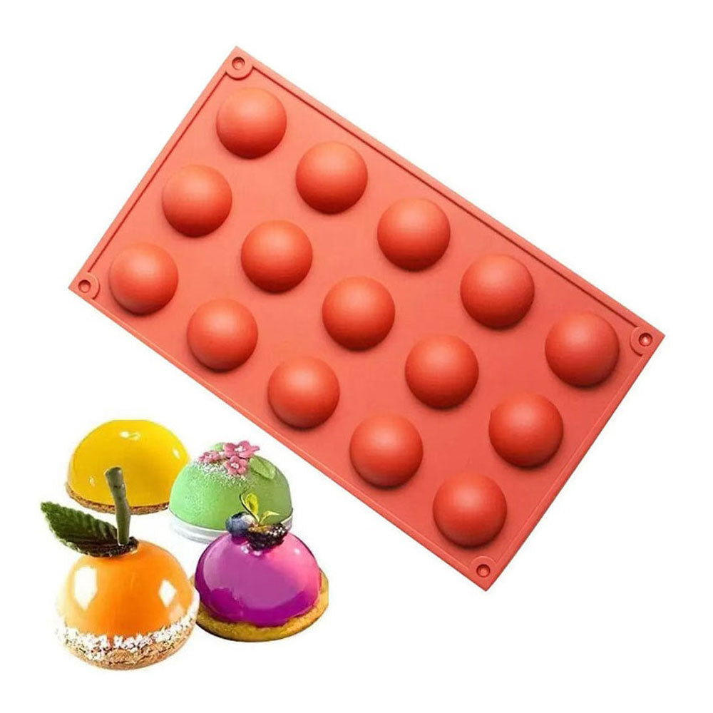 Round Silicone Sphere Ball Mold 15 Cavity