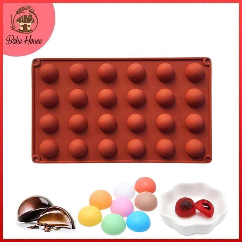 Round Silicone Sphere Ball Mold 24 Cavity – Bake House - The Baking ...