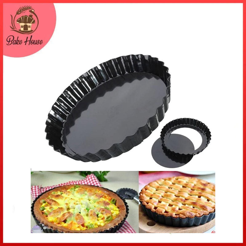 Round Tart Pie Pizza Pan Removable Base Non Stick 10 Inch