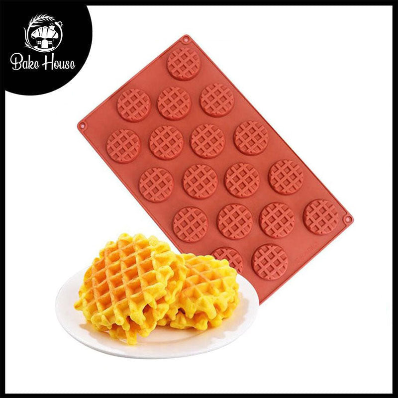 Round Waffle Silicone Baking Mold 18 Cavity