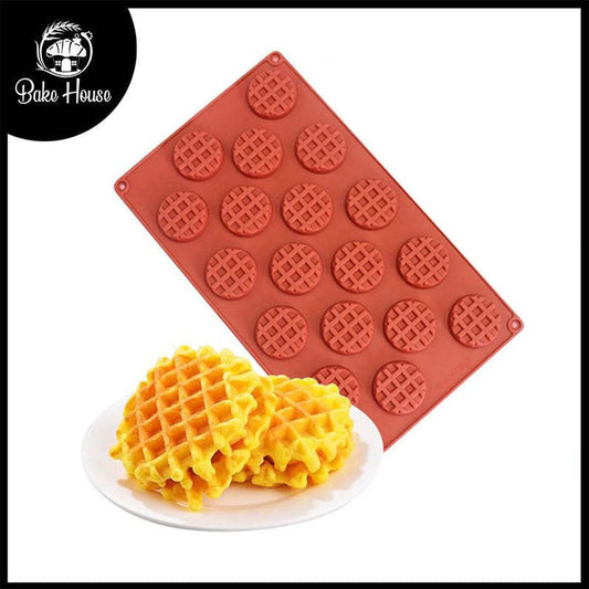 Round Waffle Silicone Baking Mold 18 Cavity