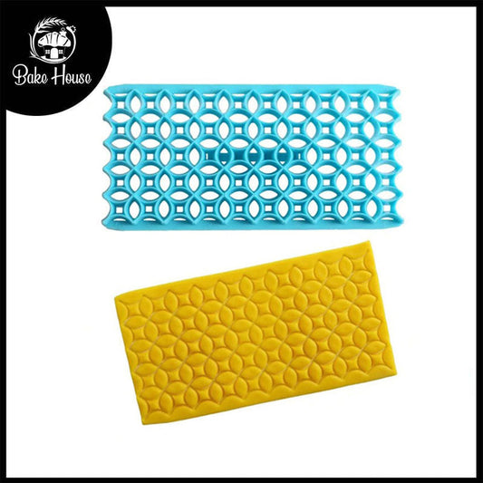 Round & Square Pattern Plastic Fondant & Cake Embosser