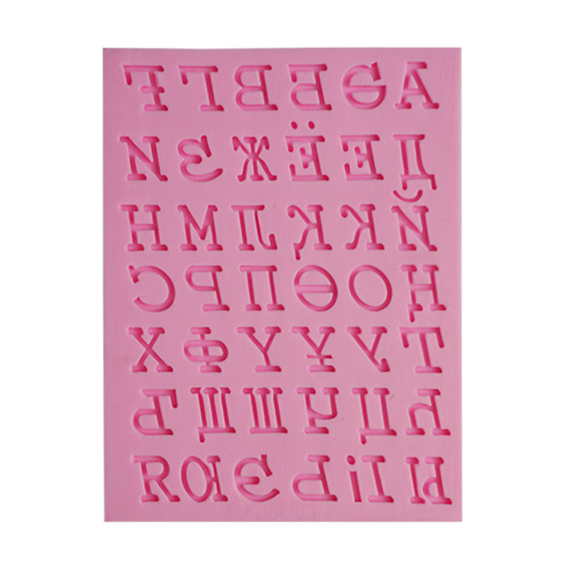 Russian Font Alphabets Silicone Fondant Mold