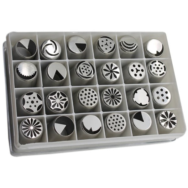 Russian Icing Tips Nozzles 24Pcs Set Stainless Steel