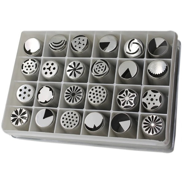 Russian Icing Tips Nozzles 24Pcs Set Stainless Steel
