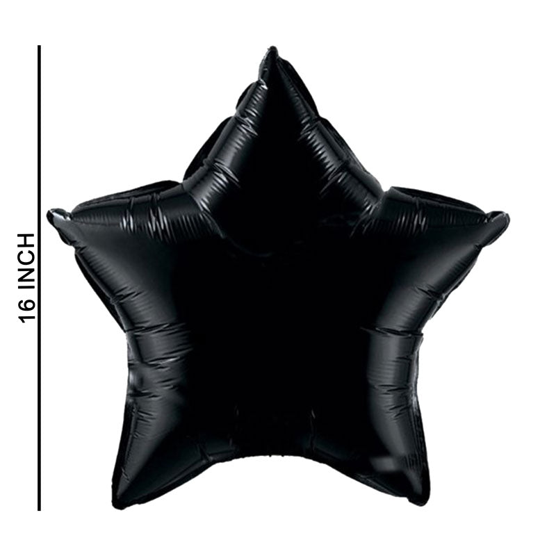 16 Inch Black Star Shape Foil Balloon For Party Decoration