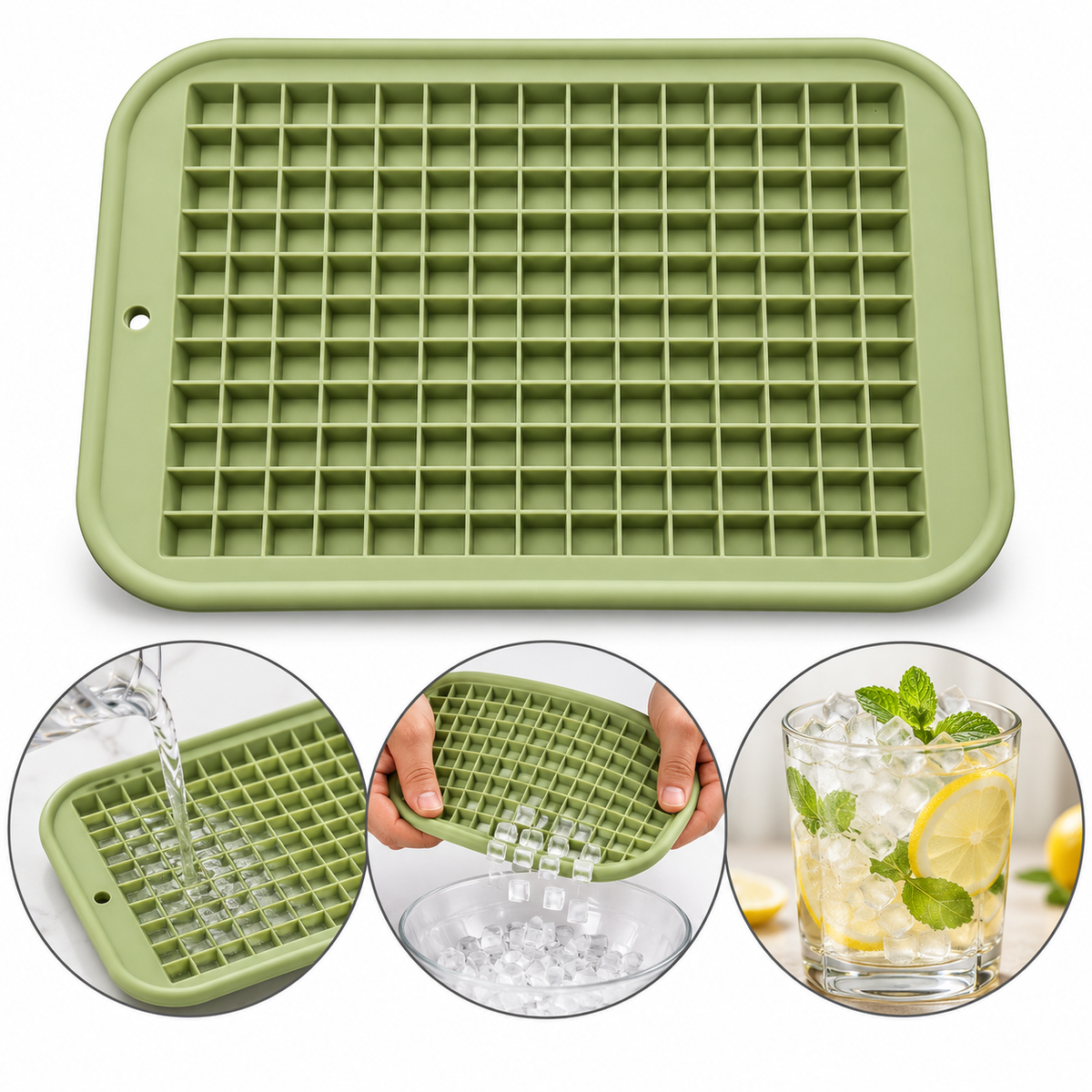 Mini Square Ice Cube Silicone Mold 165 Cavity