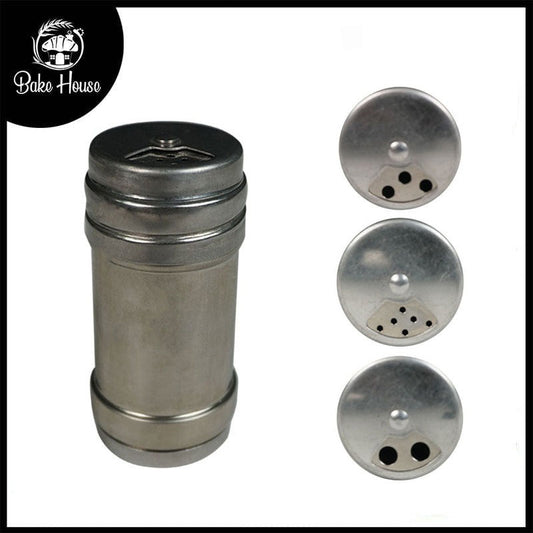 Salt, Pepper, Spice Seasoning Shaker Jar with 3 Adjustable Pouring & Closing Holes Cap Size 01