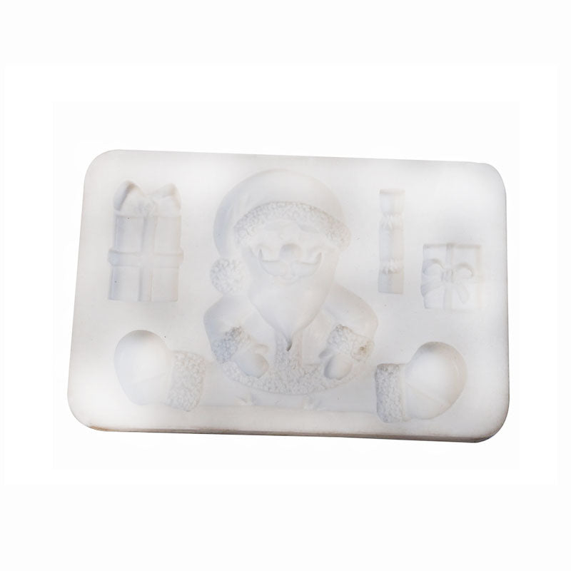 Santa Claus with Gifts Silicone Fondant Mold 4 Cavity