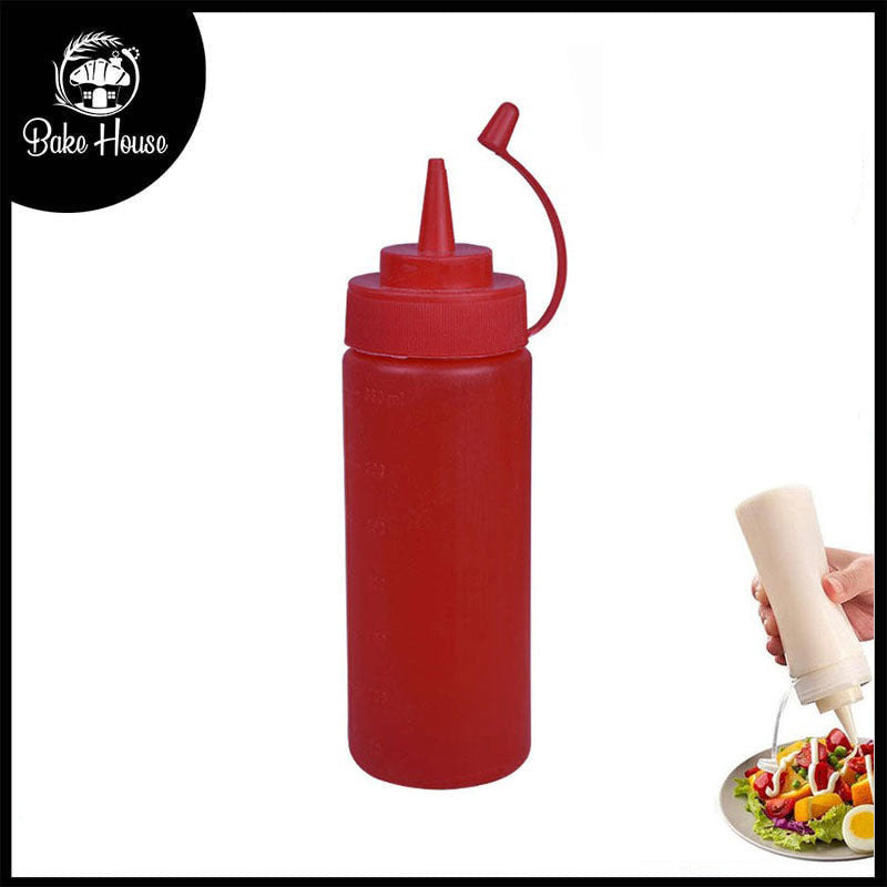 Sauce Ketchup Squeeze Plastic Bottle with Nozzle Cap 360ml