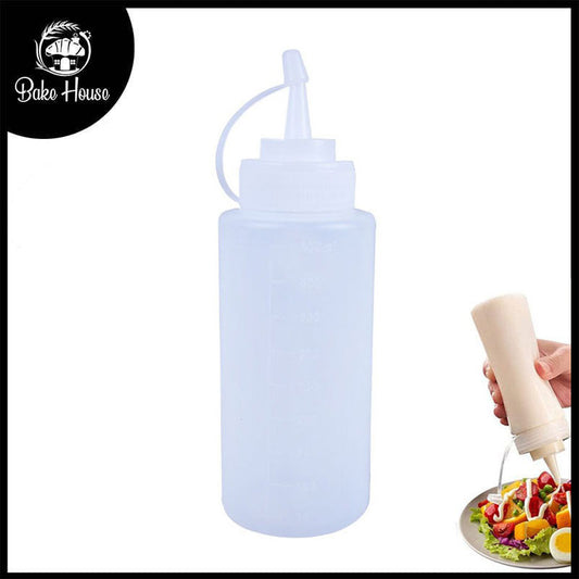 Sauce Ketchup Squeeze Plastic Bottle with Nozzle Cap 450ml