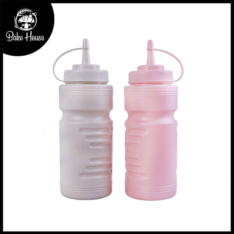 Sauce Squeeze Plastic Bottle 2Pcs Set with Nozzle Cap