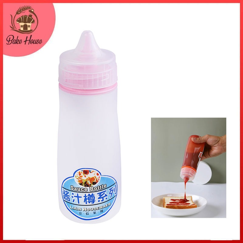 Sauce Squeeze Plastic Bottle 440ml With Cap