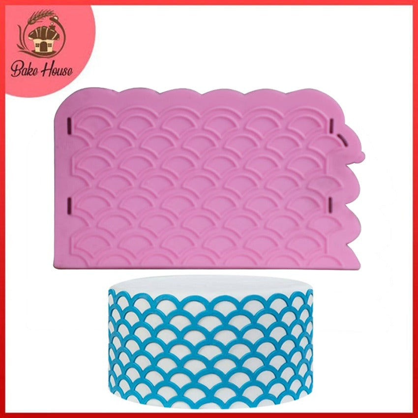 Scalloped Lattice Cake Edges Border Silicone Fondant Mold – Bake House ...