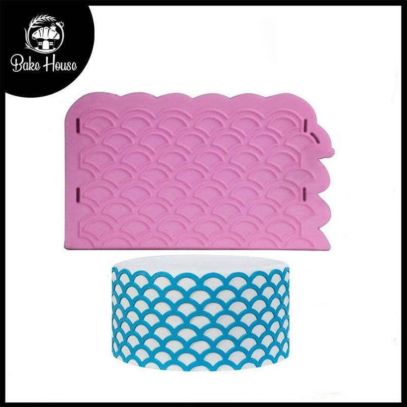 Scalloped Lattice Cake Edges Border Silicone Fondant Mold