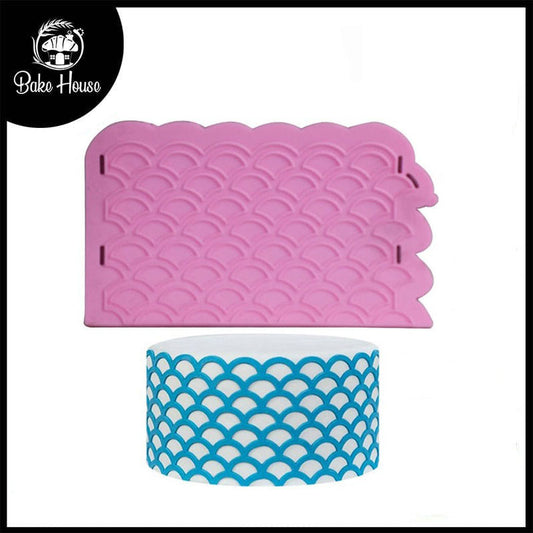 Scalloped Lattice Cake Edges Border Silicone Fondant Mold