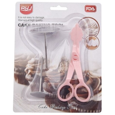 Scissor With 2Pcs Flower Nail Stainless Steel