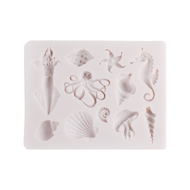 Sea Life Silicone Fondant Mold 11 Cavity