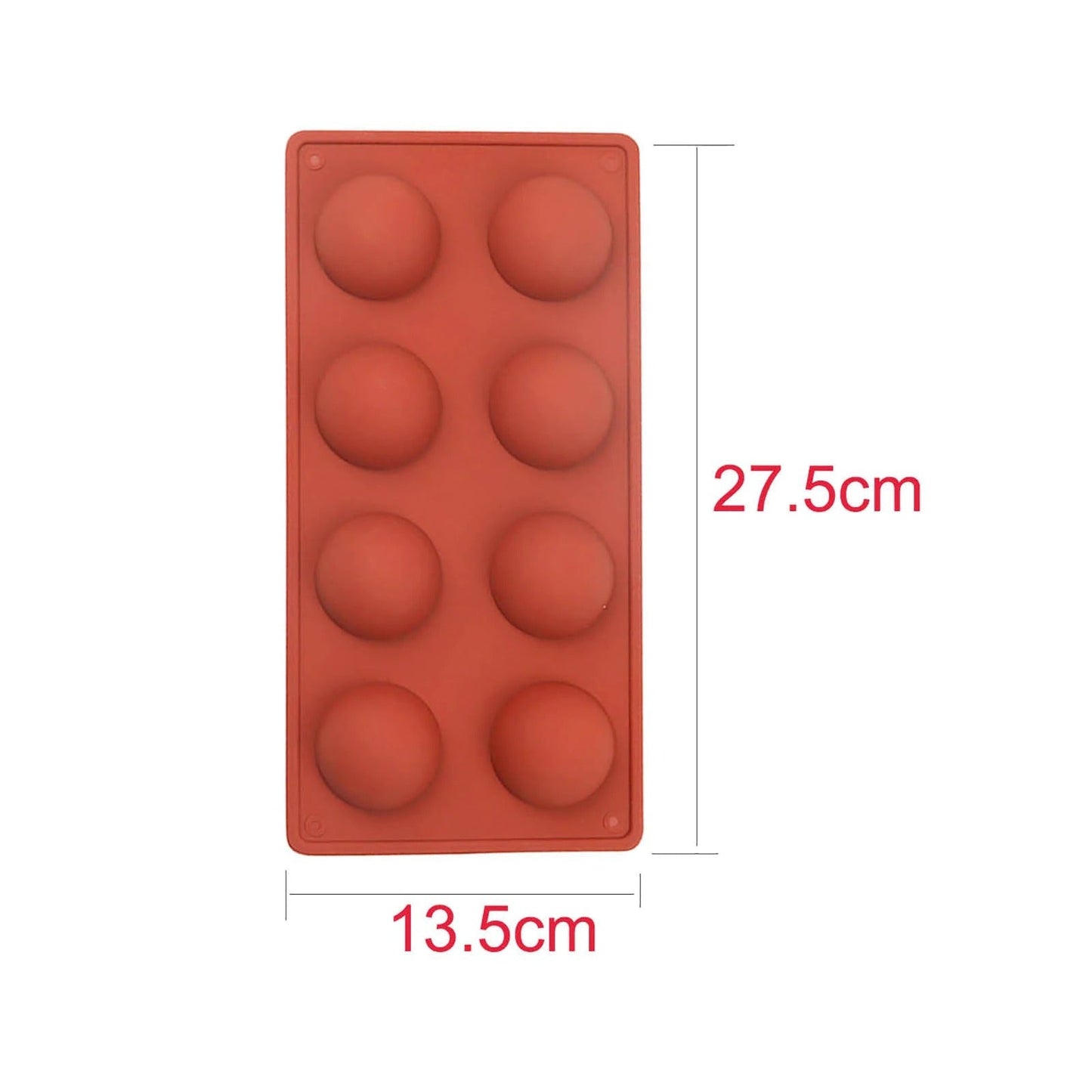 Semi Sphere Silicone Chocolate & Dessert Mold 8 Cavity