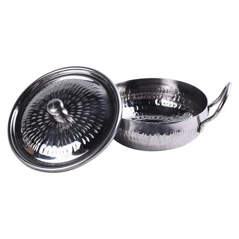 Serving Karahi Stainless Steel with Lid 05 Inch