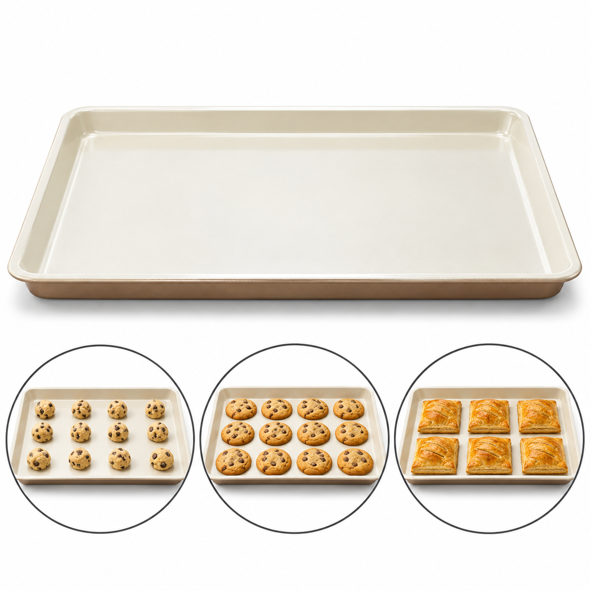 Non Stick Rectangular Ceramic Baking Tray 15 x 10 Inch