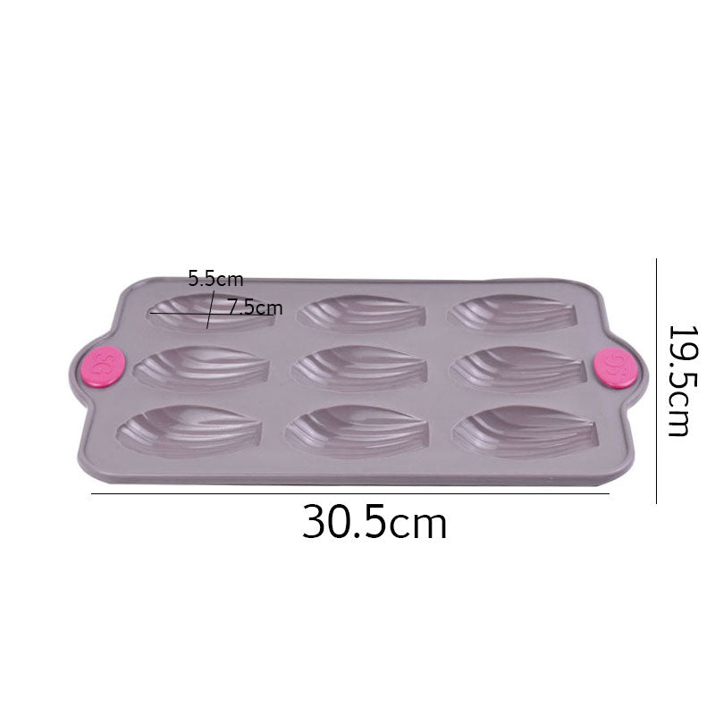 Shell Shape Cookies Silicone Tray 9 Cavity
