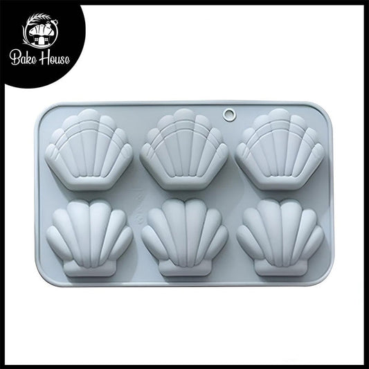 Shell Shape Silicone Fondant & Chocolate Mold 6 Cavity