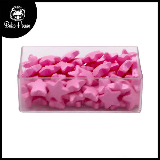 Shocking Pink Stars Edible Sprinkle 30g Pack